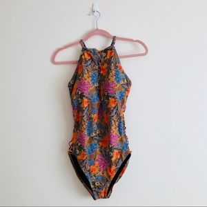 Tropical Print Swimsuit - Size 16